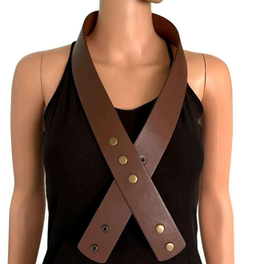 Behind the Buckle Brown Leather Unisex Adjustable Cowgirl Cowboy Western Belt‎